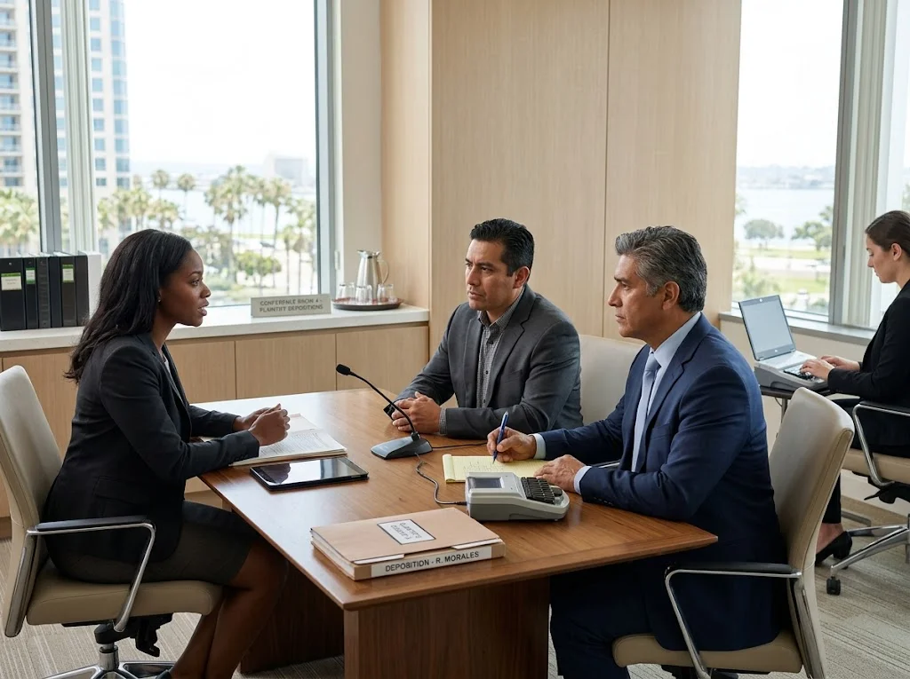 Certified plaintiff deposition interpreter at San Diego law firm for personal injury, cross-border disputes, and employment cases