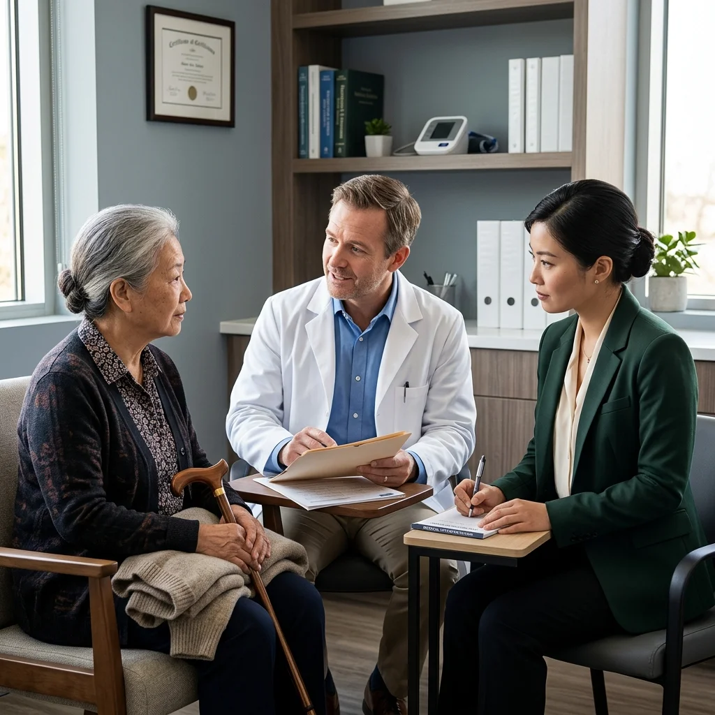 HIPAA-compliant Mandarin Chinese medical interpreter supporting patient consultation in hospital setting