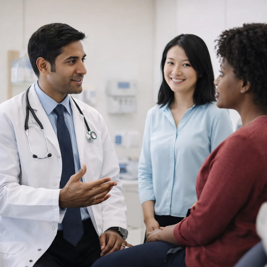 Medical interpreter assisting a patient at an Atlanta hospital
