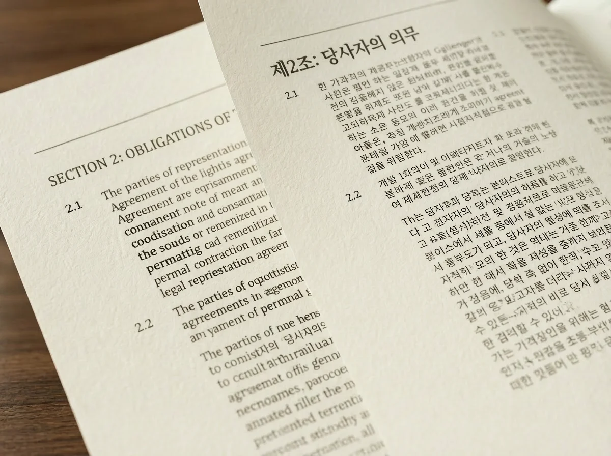 Professional linguist translating certified legal documents including contracts and court filings